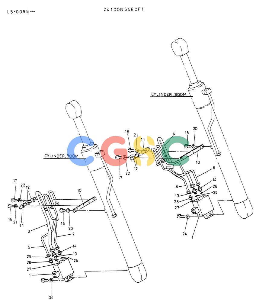 神钢零件查询(K916LC) - EXCAVATOR ASN YS0119 (1/87-12/03) (08-018) - HYDR LINES Kobelco
