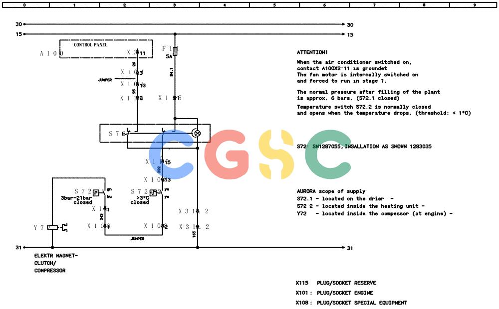 纽荷兰零件查询(EC240) - CRAWLER EXCAVATOR (5/00-) (31.051[001]) - ELECTRICAL COMPON. I. CIRCUIT DIAGRAM PAGE 01 (S/N 724002-UP) New Holland Constructuion