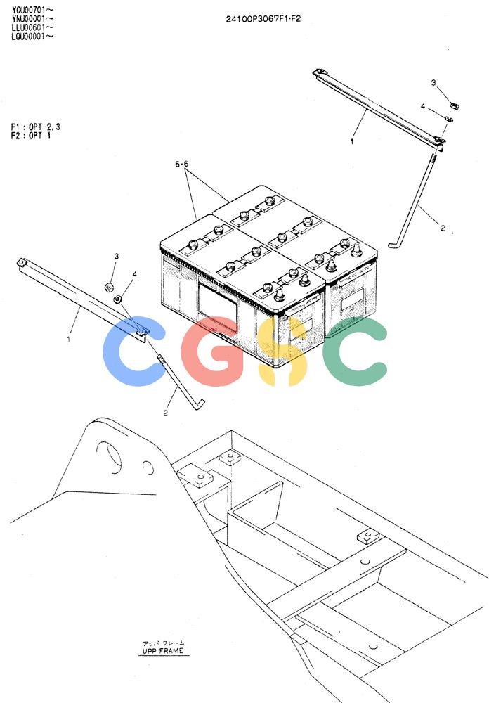 神钢零件查询(MD240C) - EXCAVATOR ASN LLU00601 (1/80-12/06) (06-002) - BATTERY ASSY Kobelco