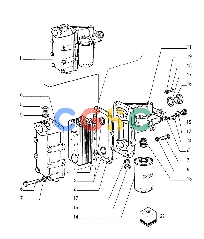 纽荷兰零件查询(FL175) - CRAWLER LOADER (N.A. VERSION) (6/92-) (0.302[01]) - HEAT EXCHANGER - OIL FILTER New Holland Constructuion