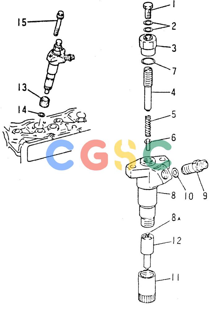 神钢零件查询(MD240C) - EXCAVATOR ASN LLU00601 (1/80-12/06) (17-048) - FUEL INJECTION NOZZLE Kobelco