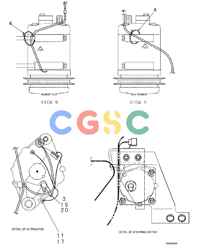 纽荷兰零件查询(EH160) - CRAWLER EXCAVATOR (9/03-) (04 -14[00]) - HARNESS ASSY (ENGINE) New Holland Constructuion