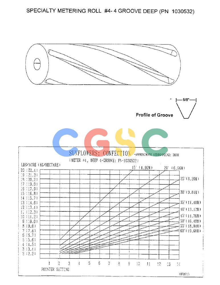 凯斯零件查询(3503) - CONCORD AIR SYSTEM (1/96-12/00) (D29) - SPECIALTY METERING ROLL #4 - 4 GROOVE DEEP (PN 1030532) Case Agriculture