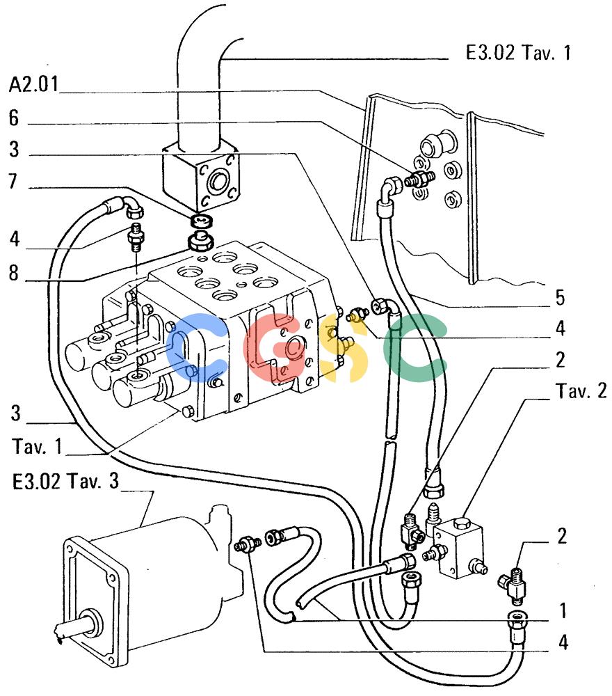 纽荷兰零件查询(FL14E) - CRAWLER LOADER (E3.02/1A[003]) - HYDRAULIC SYSTEM New Holland Constructuion