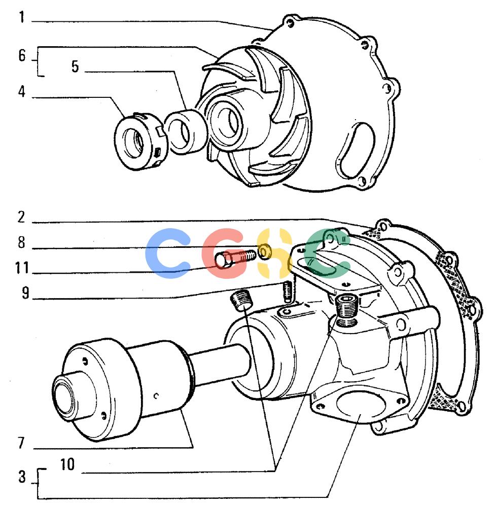 纽荷兰零件查询(FL5B) - CRAWLER LOADER (A4.03[001]) - WATER PUMP New Holland Constructuion