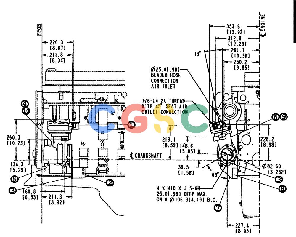 凯斯零件查询(FLX3510) - FLOATER (8/04-8/06) (02-006) - AIR COMPRESSOR ASSEMBLY Case Agriculture