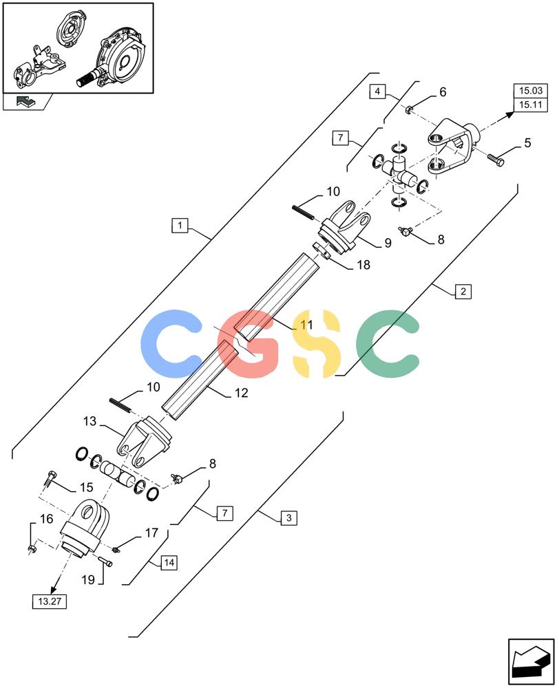 凯斯零件查询(LB433S) - BIG RECTANGULAR BALER (9/08-12/12) (15.02[01]) - KNOTTER TRANSMISSION Case Agriculture