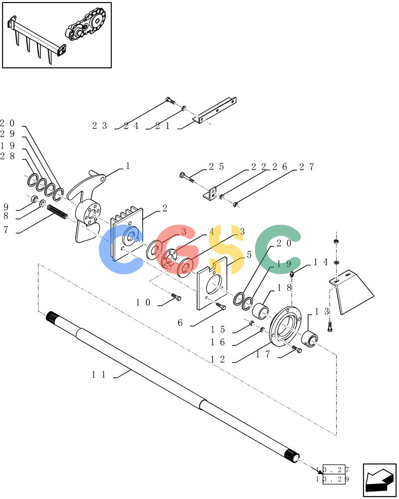凯斯零件查询(LBX431S) - BIG RECTANGULAR BALER (6/01-12/03) (13.30[01]) - SHUTTLE FEEDER TRANSMISSION Case Agriculture