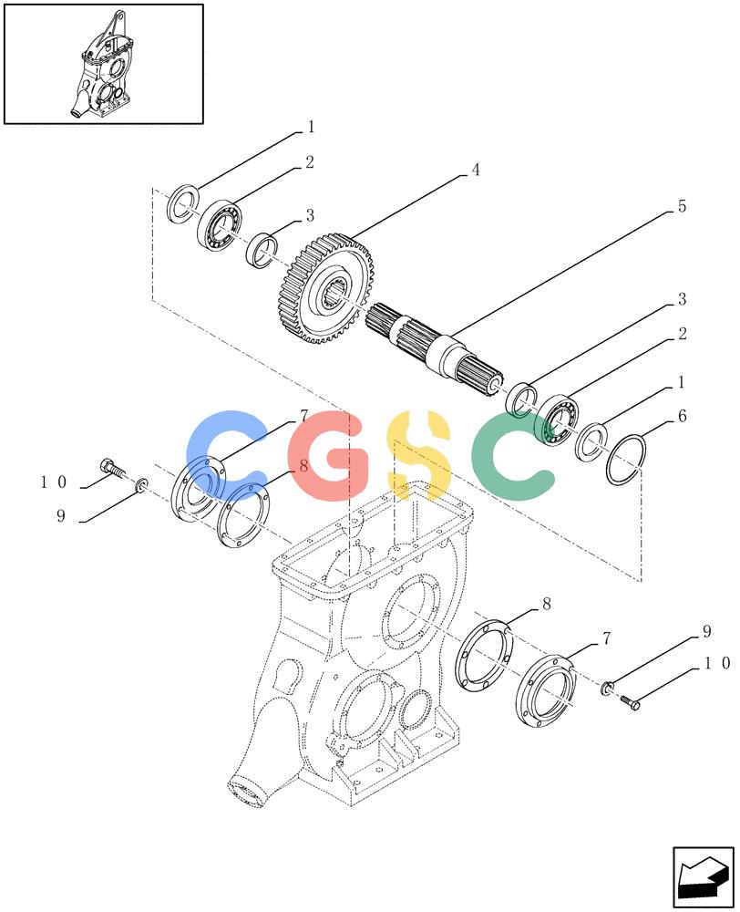 凯斯零件查询(LBX431S) - BIG RECTANGULAR BALER (6/01-12/03) (03.09[01]) - MAIN GEARBOX Case Agriculture