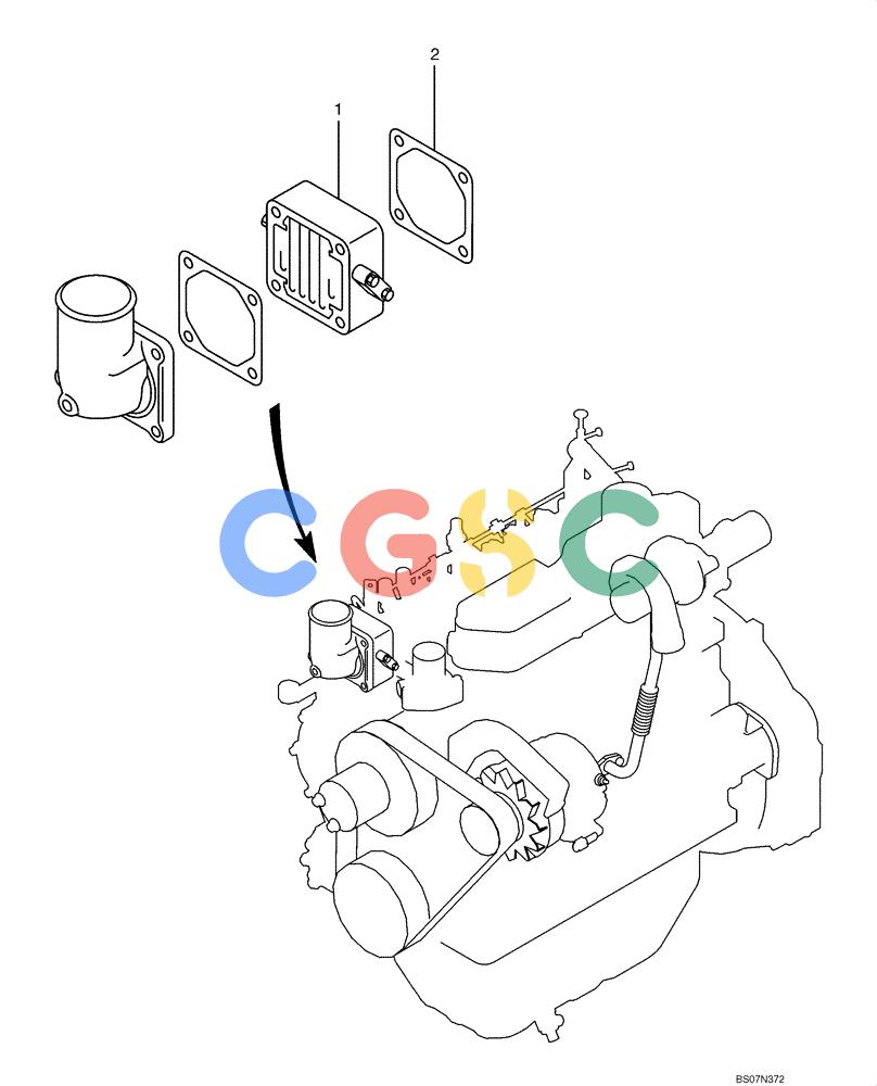 神钢零件查询(ED150) - BLADE RUNNER ACERA SR EXCAVATOR DOZER (TIER 3 ) ASN YL06-01201 (5/08-12/12) (09-32[00]) - INTAKE MANIFOLD (AIR HEATER) Kobelco