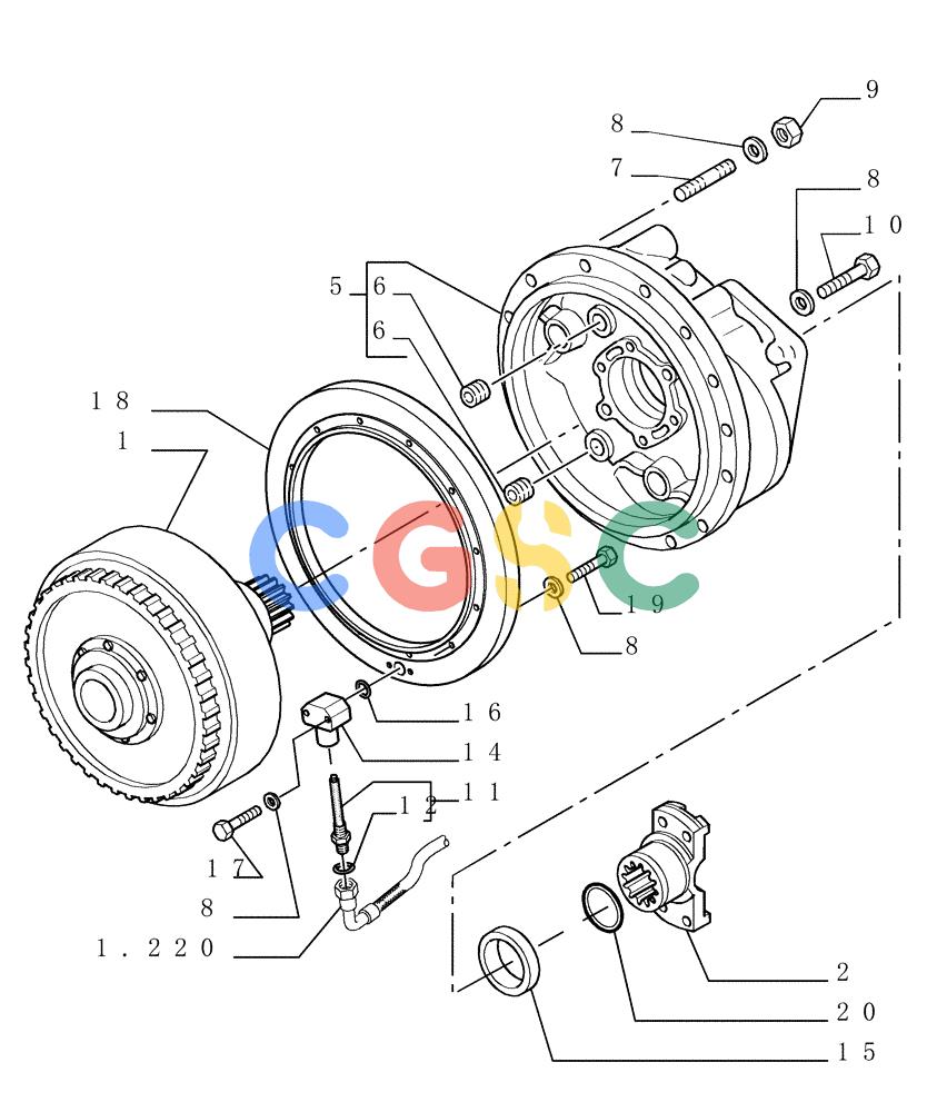 纽荷兰零件查询(DC150PS) - CRAWLER DOZER (1.200[01]) - UNIT TORQUE CONVERTER New Holland Constructuion
