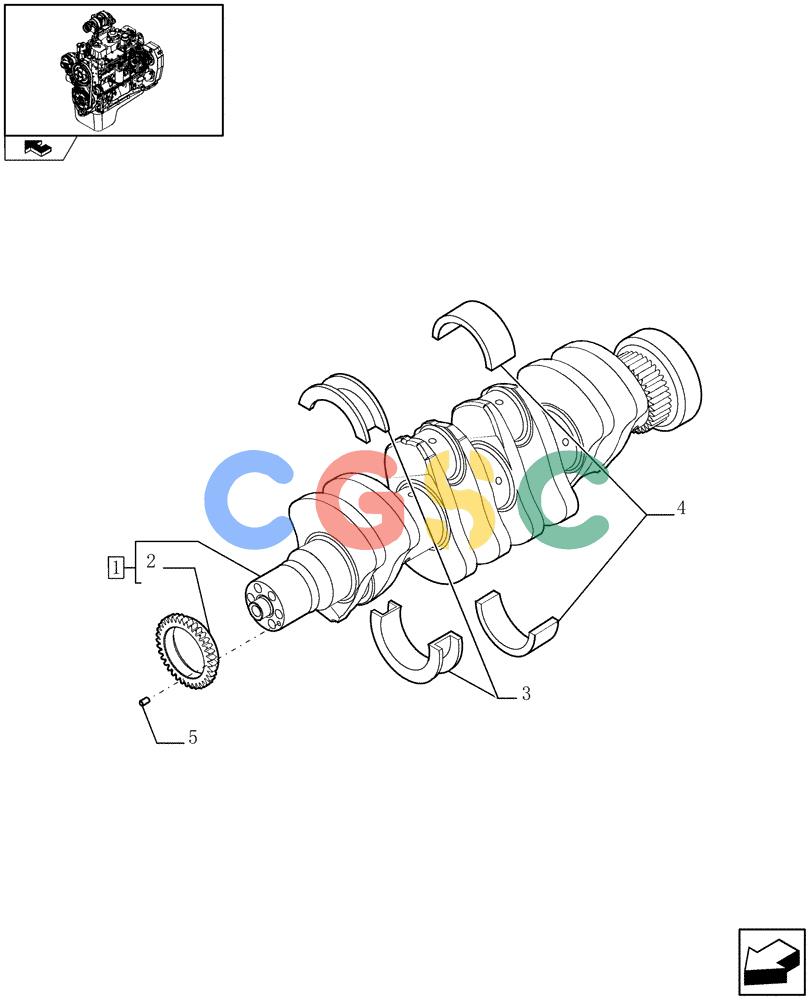 神钢零件查询(F4GE9484A J601) - ENGINE - 504103783 - 920019898 (1/13-) (0.08.0) - CRANKSHAFT (504051768) Kobelco