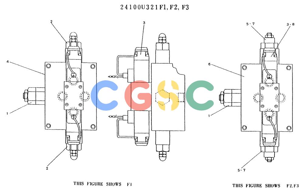 神钢零件查询(K907LC) - MARK II EXCAVATOR ASN YQ0565 (GLOBAL) (1/87-12/03) (11-070) - VALVE ASSY, SOLENOID Kobelco
