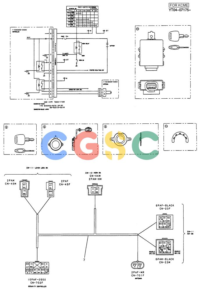 纽荷兰零件查询(E70SR) - MIDI CRAWLER EXCAVATOR ASN YT04-07175 (05-015[02]) - ELEC ASSY, UPP (FOR ANTI-THEFT) New Holland Constructuion