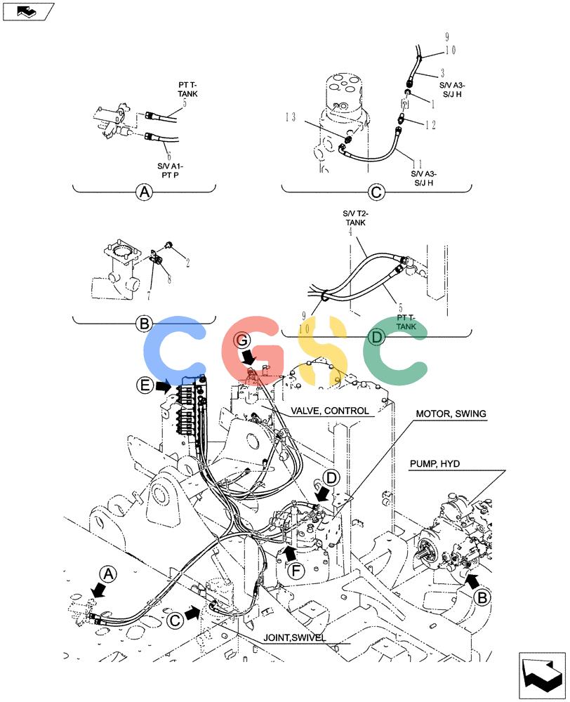 神钢零件查询(ED150-2) - BLADE RUNNER EXCAVATOR/DOZER ASN LH01-01001 (1/09-12/12) (01-029[01]) - CONTROL LINES, VALVE Kobelco