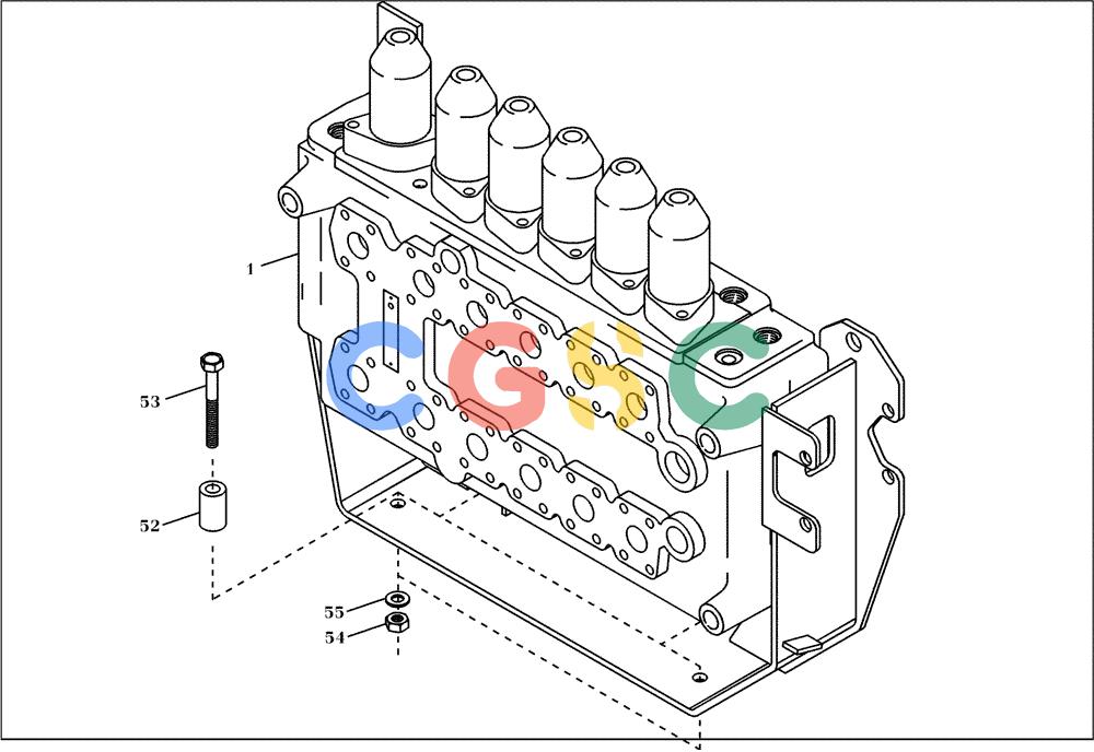 纽荷兰零件查询(EC240) - CRAWLER EXCAVATOR (5/00-) (23.610[002]) - CONTROL BLOCK INSTALL.MATERIAL (S/N 724002-UP), PAGE 2 OF 2 New Holland Constructuion