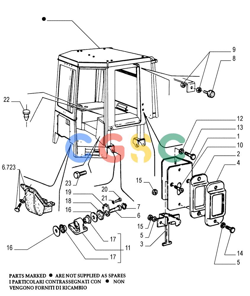 纽荷兰零件查询(FD175) - CRAWLER DOZER (N.A. VERSION)(S/N 061640 & AFTER) (1/93-) (5.652[06]) - CAB - COMPONENTS New Holland Constructuion