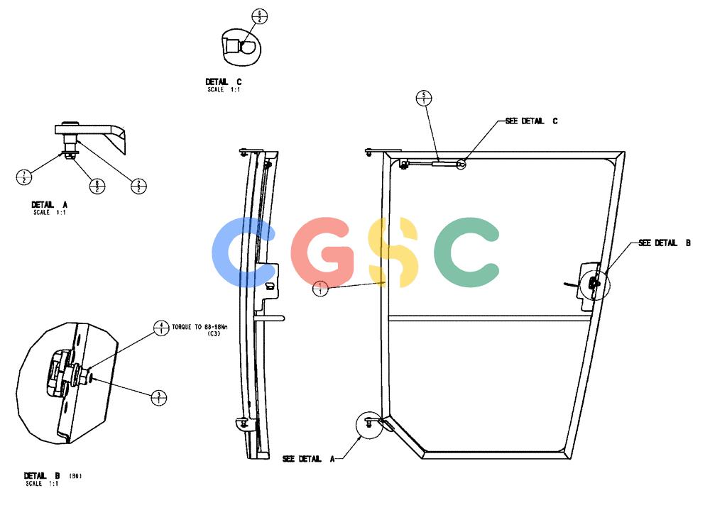 凯斯零件查询(FLX3510) - FLOATER (8/04-8/06) (01-020[01]) - DOOR GROUP Case Agriculture