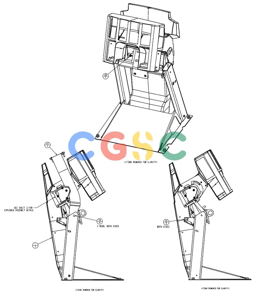 凯斯零件查询(FLX3510) - FLOATER (8/04-8/06) (01-019[02]) - FRONT CONSOLE, HVAC ASSEMBLY Case Agriculture