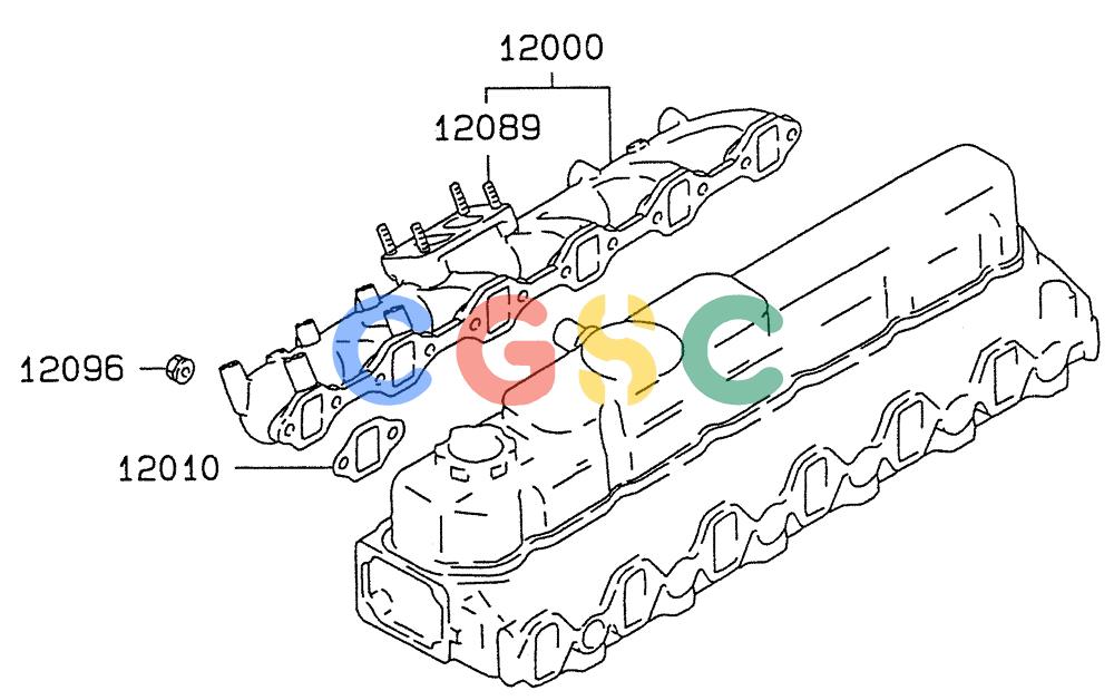 纽荷兰零件查询(E235SRLC) - CRAWLER EXCAVATOR BTW YU04-00837 - YU04-01417 (08-030) - EXHAUST MANIFOLD New Holland Constructuion