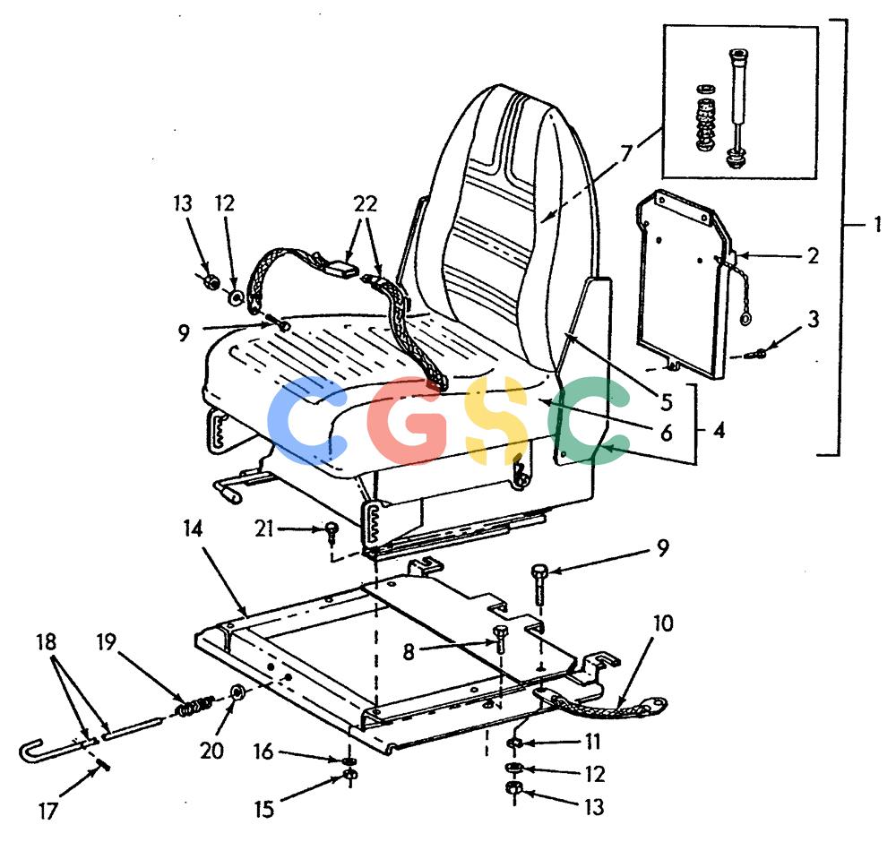 纽荷兰零件查询(FD20) - CRAWLER DOZER (L3.12/1[001]) - SEAT & MOUNTING New Holland Constructuion