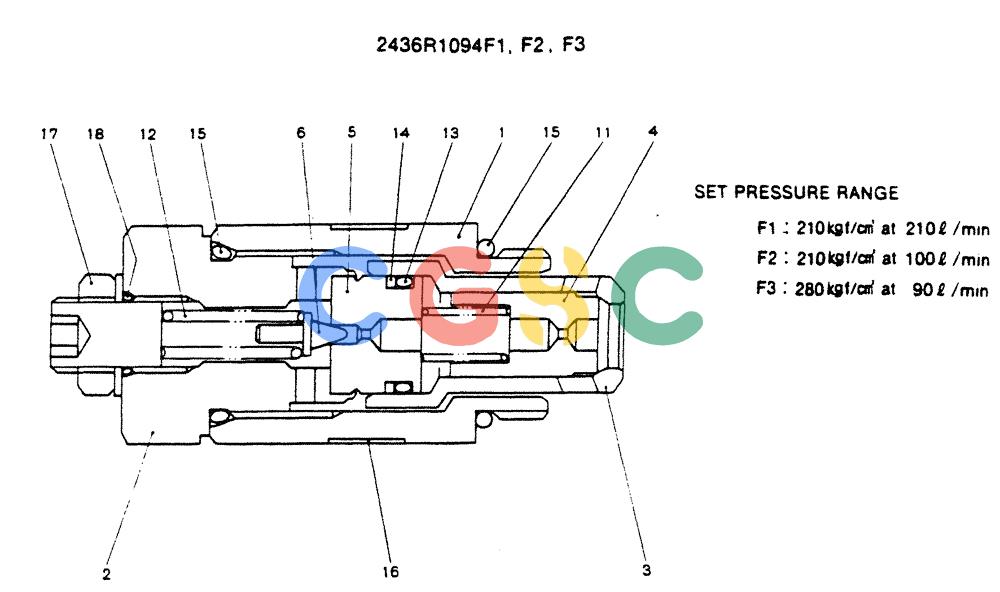 神钢零件查询(SK130LC) - EXCAVATOR BTW YPU1001 - YPU2000 (1/98-12/98) (12-004) - VALVE ASSY MAIN RELIEF Kobelco
