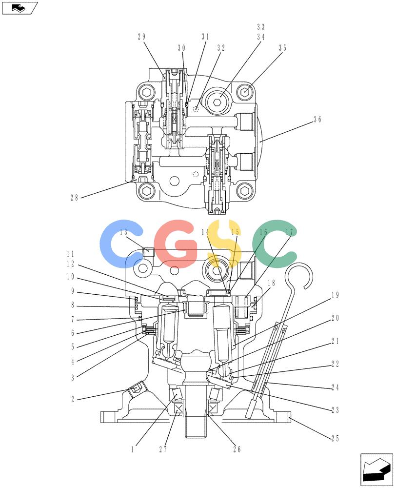 纽荷兰零件查询(E80BMSR) - COMPACT CRAWLER EXCAVATOR ASN LF06-04501 (NBTA18037) (01-016[02]) - SWING MOTOR INSTALLATION New Holland Constructuion