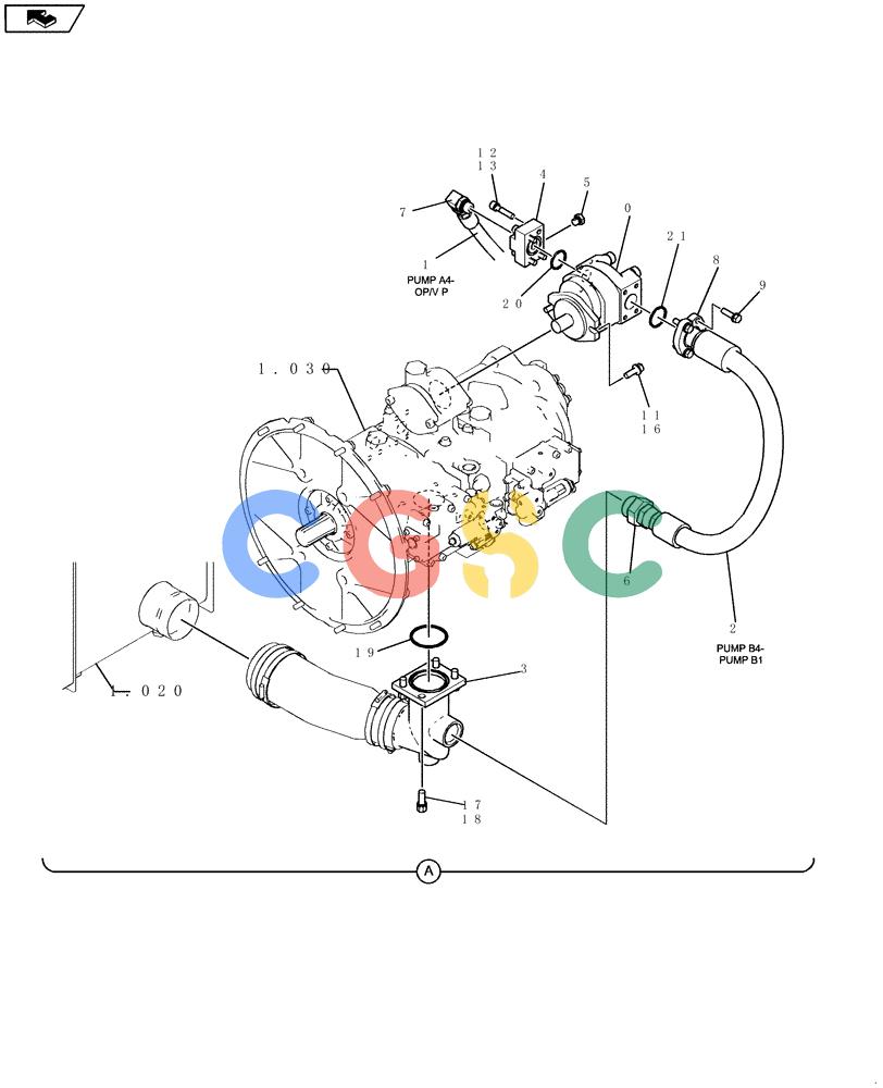纽荷兰零件查询(E235BSR) - CRAWLER EXCAVATOR (5/07-) (1.052[06]) - PUMP/CONTROL VALVE PIPING - 2-PIECE BOOM New Holland Constructuion