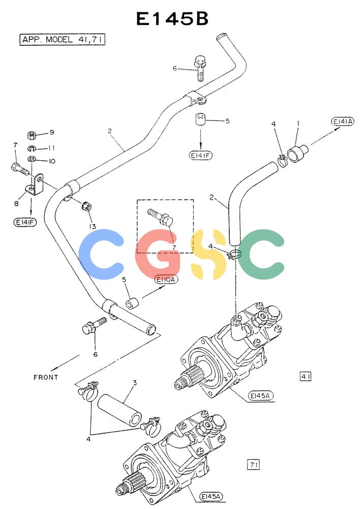 神钢零件查询(NE6(T)04) - NISSAN DIESEL ENGINE (1/86-12/98) (04-008[01]) - COMPRESSOR AIR (FITTING PARTS ) "INLET HOSE" Kobelco