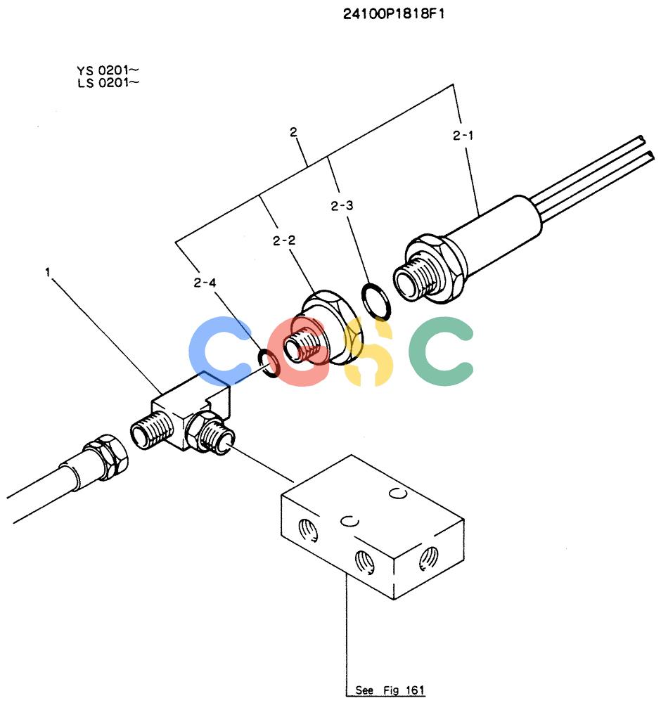 神钢零件查询(K916LC) - MARK II EXCAVTOR ASN YS0201 (1/89-12/03) (08-006) - SWITCH ASSY, PRESSURE (FOR NE) Kobelco