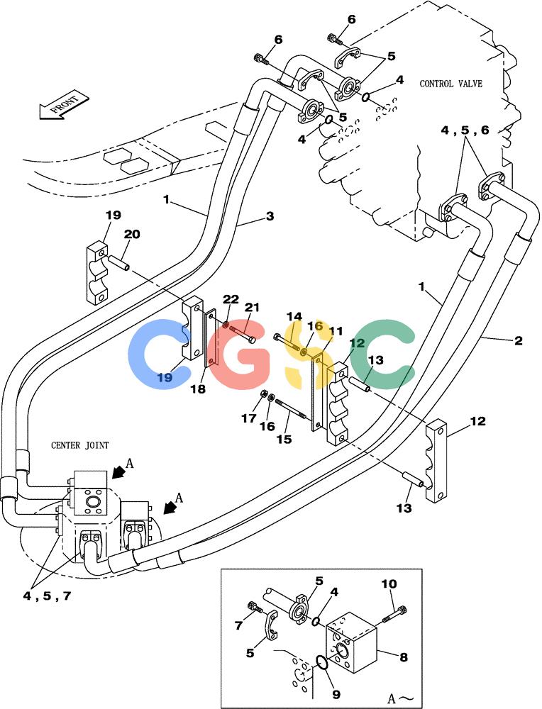 纽荷兰零件查询(E805) - CRAWLER EXCAVATOR TIER 3 (7/06-) (08-009-00[01]) - HYDRAULIC CIRCUIT - TRAVEL New Holland Constructuion