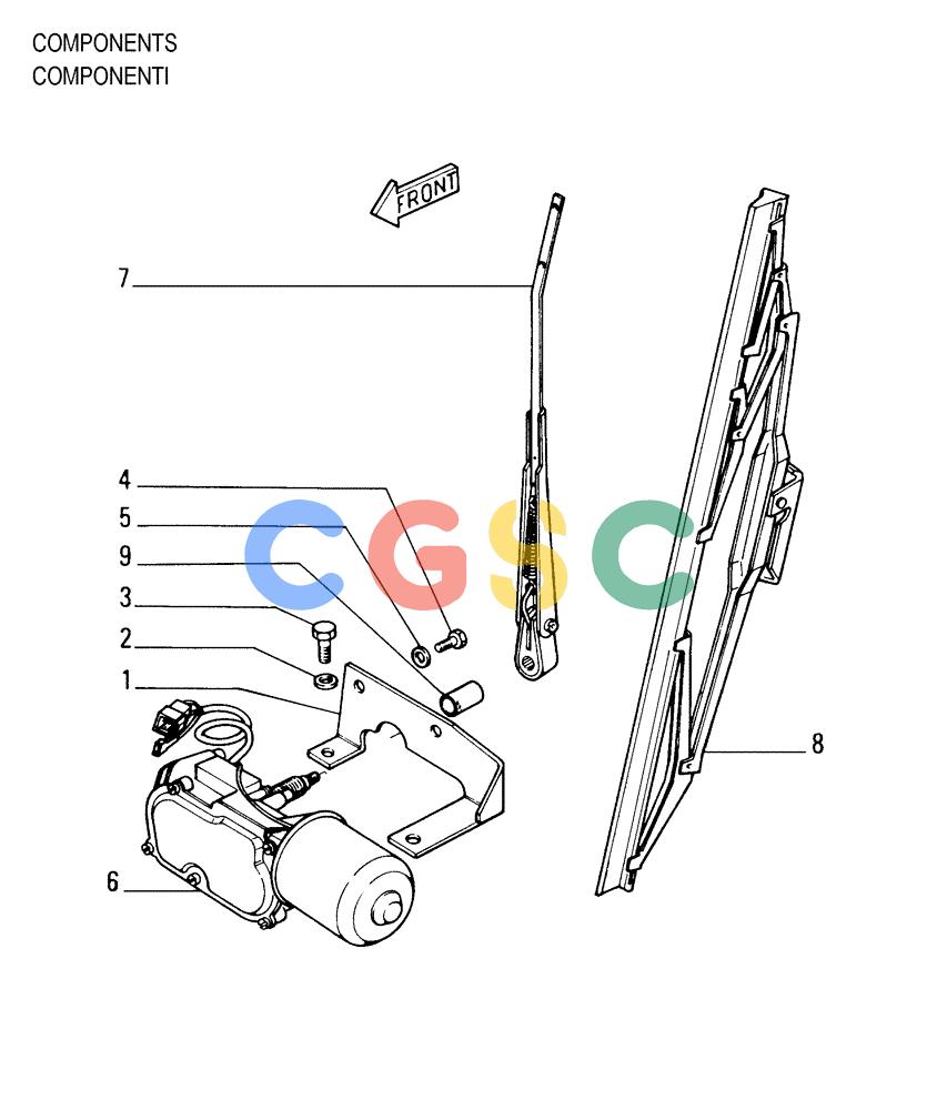 纽荷兰零件查询(FD175) - CRAWLER DOZER (N.A. VERSION)(S/N 061640 & AFTER) (1/93-) (5.652[16]) - ROPS CAB - REAR WINDSHIELD WIPER New Holland Constructuion