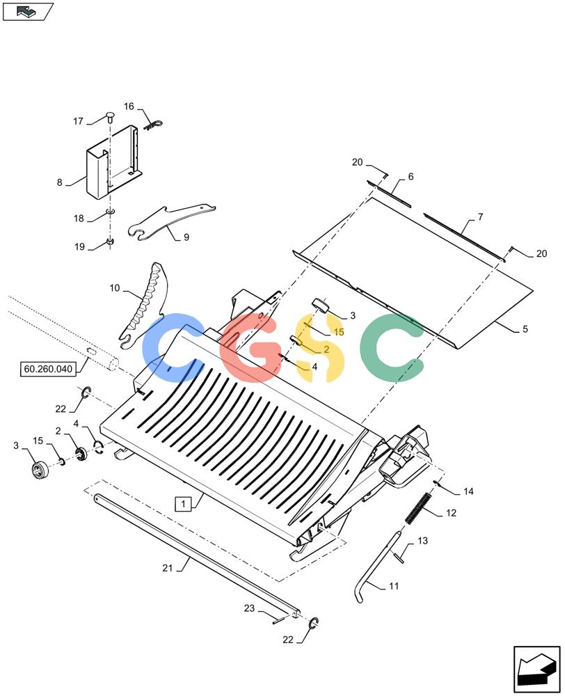 凯斯零件查询(LB434R XL) - BALER (11/16-) (60.260.030) - KNIFE DRAWER MEDIUM CUT, KNIVES Case Agriculture