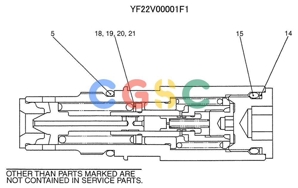 纽荷兰零件查询(E235SRLC) - CRAWLER EXCAVATOR BTW YU04-00837 - YU04-01417 (07-014) - VALVE ASSY, RELIEF New Holland Constructuion