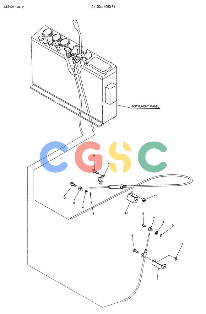 神钢零件查询(K903B) - EXCAVATOR ASN LE3401 (1/85-12/03) (08-020) - CONTROL ASSY, ENGINE P/N 24100J4053F1 Kobelco