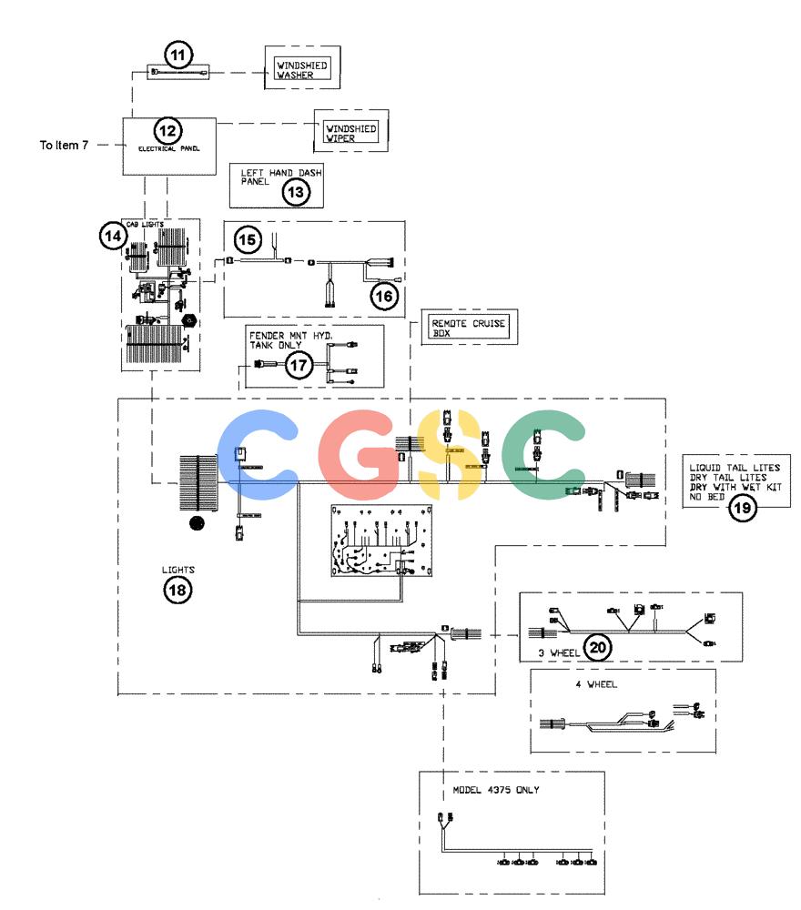 凯斯零件查询(FLX3300B) - FLOATER - 2002 (9/02-10/03) (08-001[03]) - MAIN ELECTRICAL HARNESSES Case Agriculture