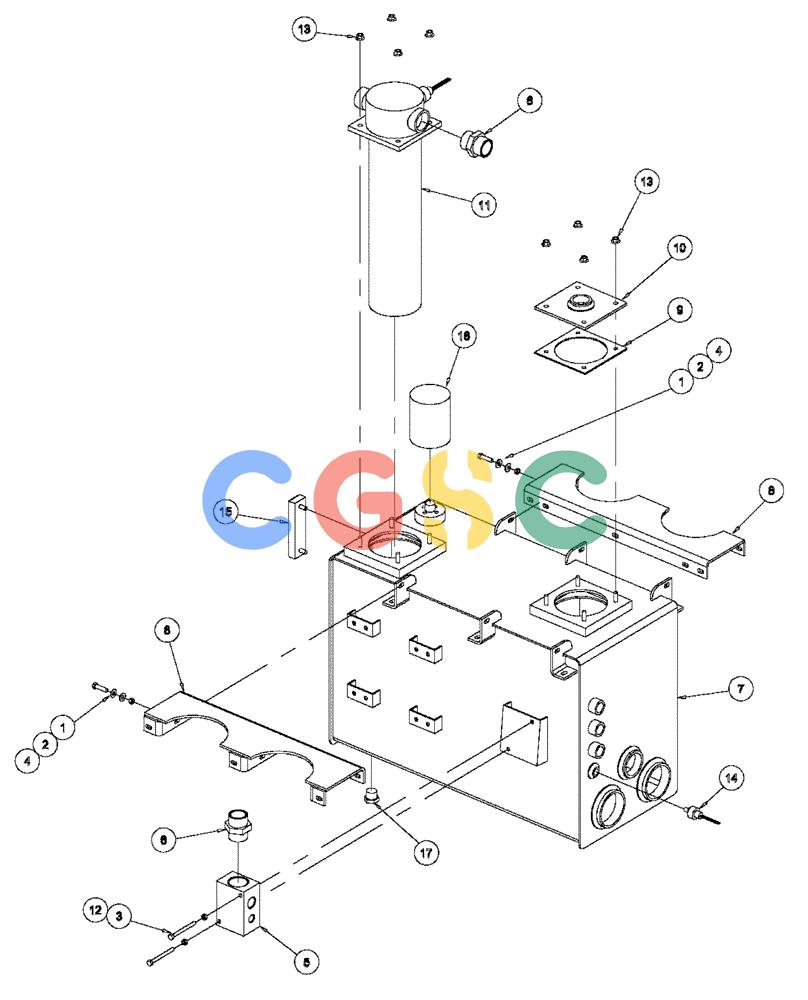凯斯零件查询(4375) - TITAN FLOATER (5/98-8/99) (06-003) - HYDRAULIC TANK GROUP Case Agriculture
