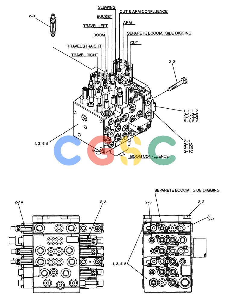 纽荷兰零件查询(EH70) - MIDI CRAWLER EXCAVATOR (N.A.) (1/05-) (160) - VALVE ASSEMBLY, CONTROL (SEPARATE BOOM, SIDE DIGGING) New Holland Constructuion
