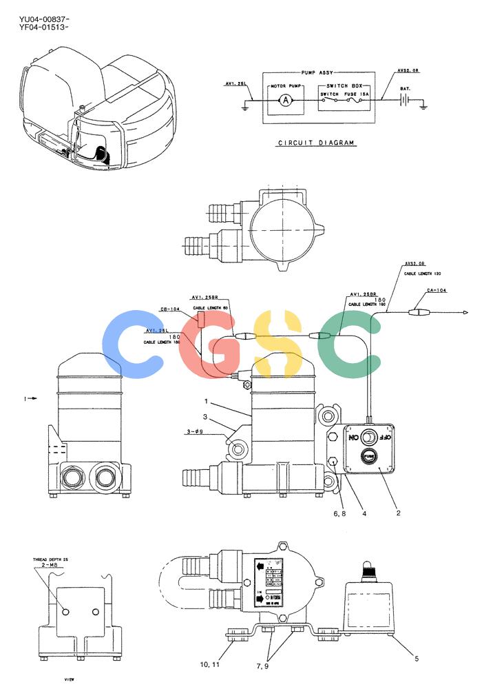 纽荷兰零件查询(E235SRLC) - CRAWLER EXCAVATOR BTW YU04-00837 - YU04-01417 (01-011) - PUMP ASSY FUEL, P/N YF22P00002F1 New Holland Constructuion