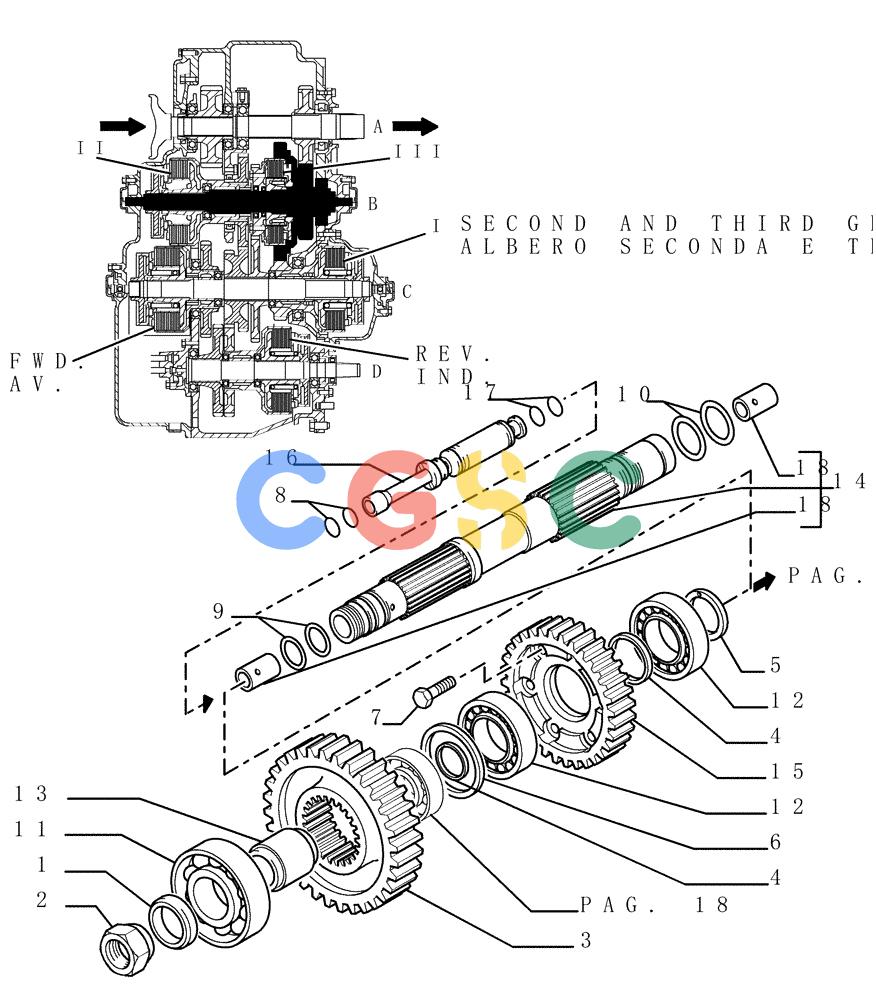纽荷兰零件查询(DC180PS) - CRAWLER DOZER (11/00-) (1.211[20]) - TRANSMISSION - COMPONENTS New Holland Constructuion