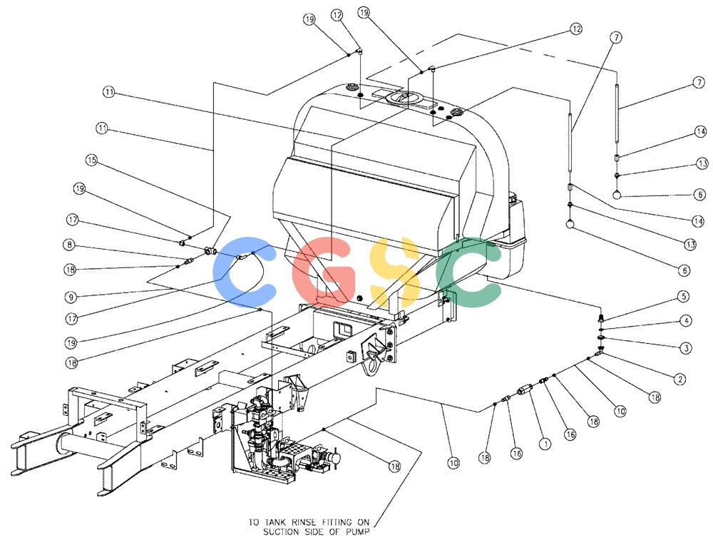 凯斯零件查询(810) - FLEX-AIR APPLICATOR - 2009 (9/09-12/11) (10-026) - TANK RINSE GROUP, FLEX-AIR®, 60' & 70' Case Agriculture