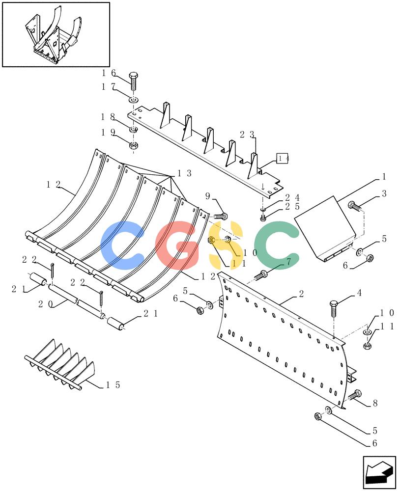 凯斯零件查询(LBX431R) - BIG RECTANGULAR BALER 'ROTOR CUTTER' (6/01-12/03) (13.24[01]) - FEED CHAMBER Case Agriculture