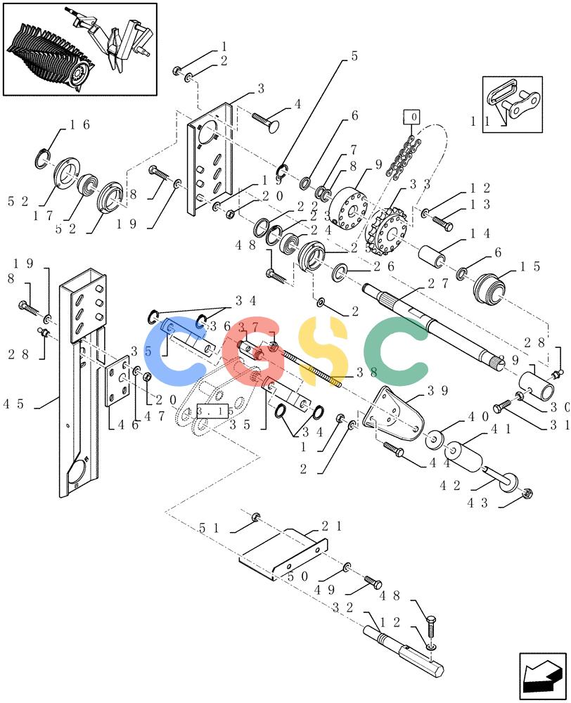 凯斯零件查询(LBX431R) - BIG RECTANGULAR BALER 'ROTOR CUTTER' (6/01-12/03) (13.14[01]) - ROTOR DRIVE Case Agriculture