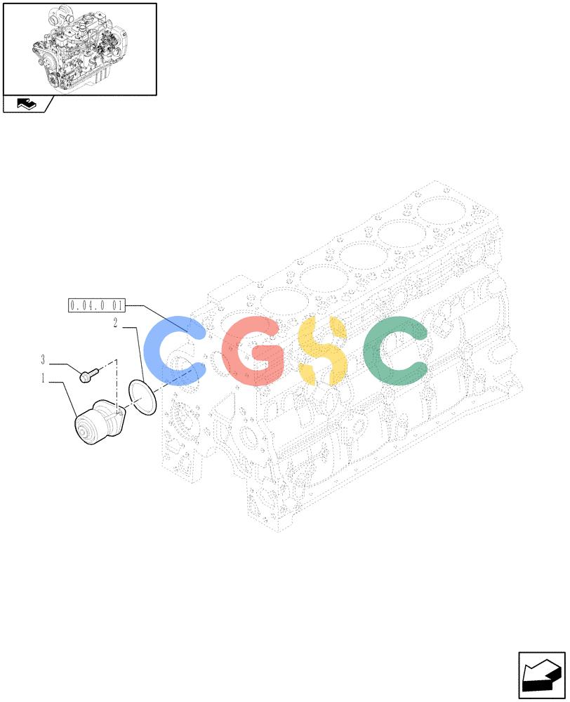 神钢零件查询(F4GE9684B J604) - ENGINE - 504360953 - 84152355 (1/08-12/10) (0.32.0) - WATER PUMP (2852293) Kobelco