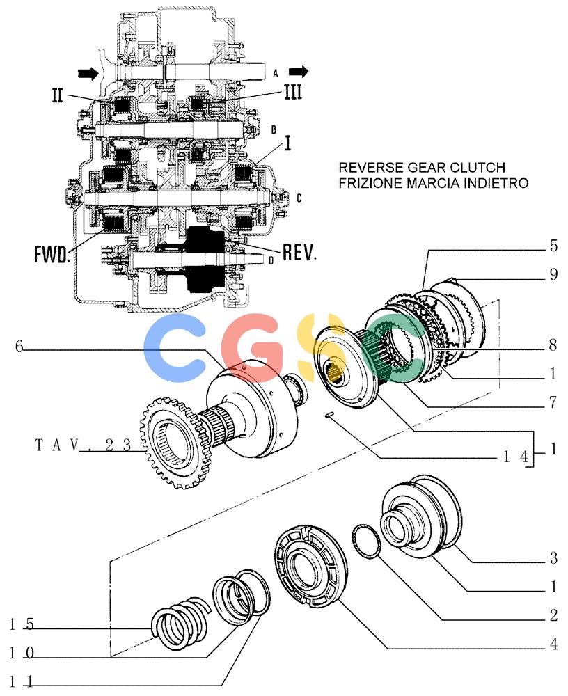 纽荷兰零件查询(FD145) - CRAWLER DOZER (N.A. VERSION) (10/98-) (1.211[22]) - TRANSMISSION - COMPONENTS New Holland Constructuion