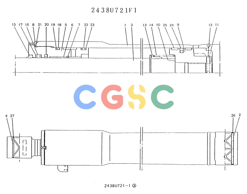 神钢零件查询(K903) - MARK II EXCAVATOR BTW LE6601 - LE7871 (1/88-12/03) (11-060) - CYLINDER ASSY (BOOM) Kobelco