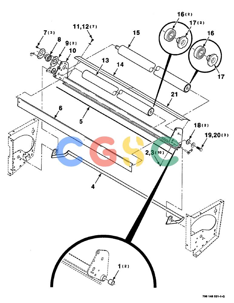 凯斯零件查询(RS551) - CASE IH ROUND BALER (1/99-12/00) (7-42) - MESH WRAP ROLLER ASSEMBLIES Case Agriculture