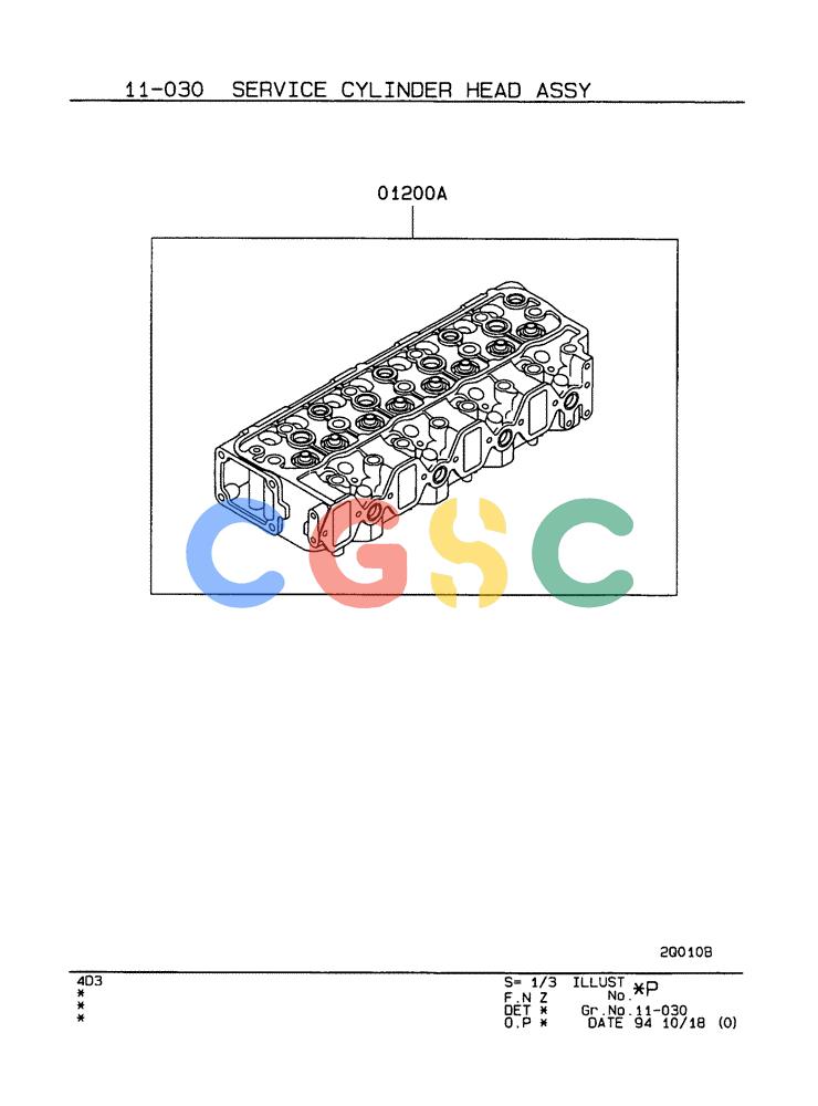 神钢零件查询(ED190LC-6E) - BLADE RUNNER EXCAVATOR/DOZER BTW YL03U0136 - YL03U0292 (1/05-12/06) (11-030) - SERVICE CYLINDER HEAD ASSY Kobelco