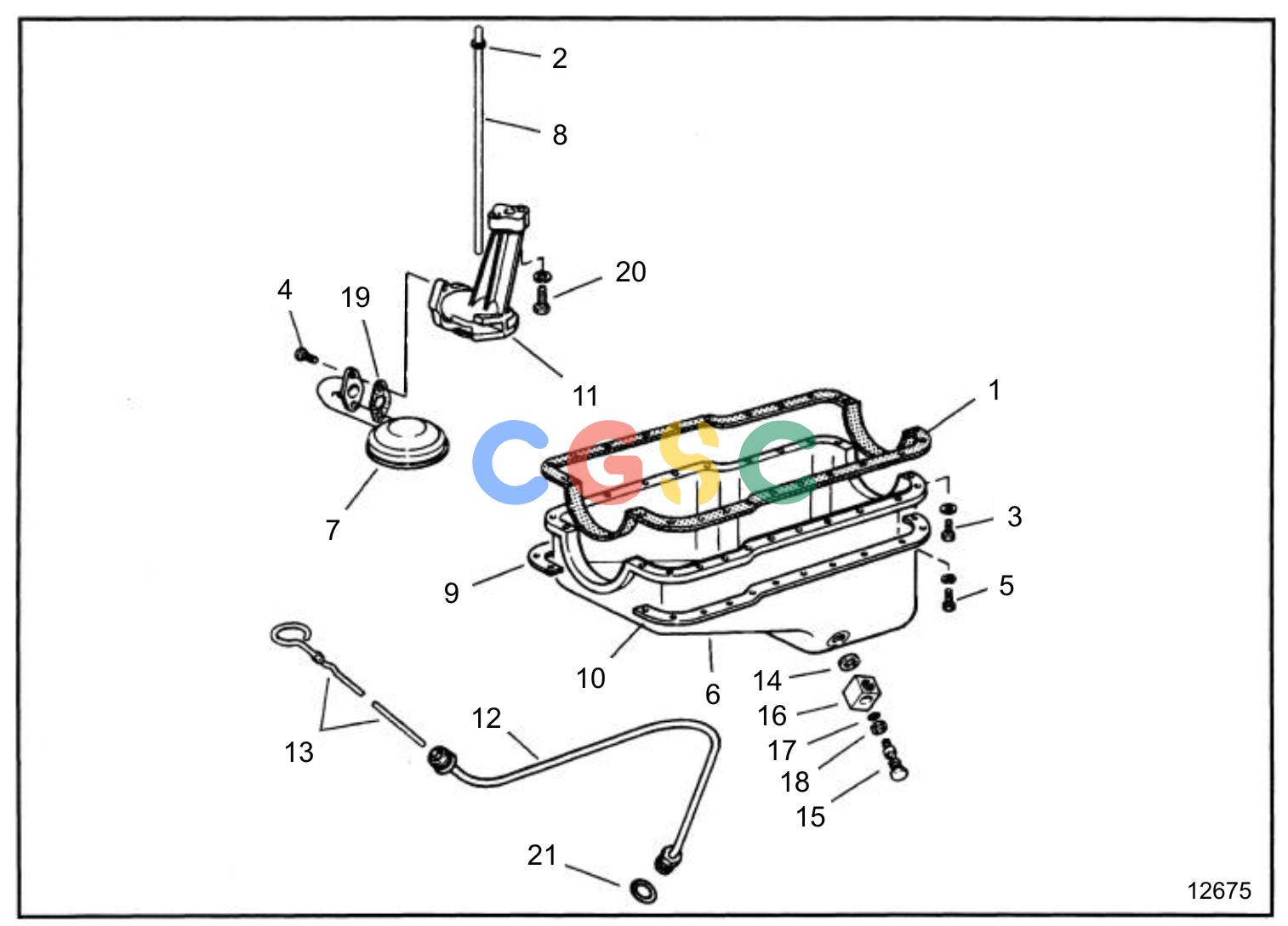 沃尔沃零件查询5.0FLPMDA; 5.8FLPMDAEngineOil Pan and Oil PumpEPC Volvo Penta Parts catalog