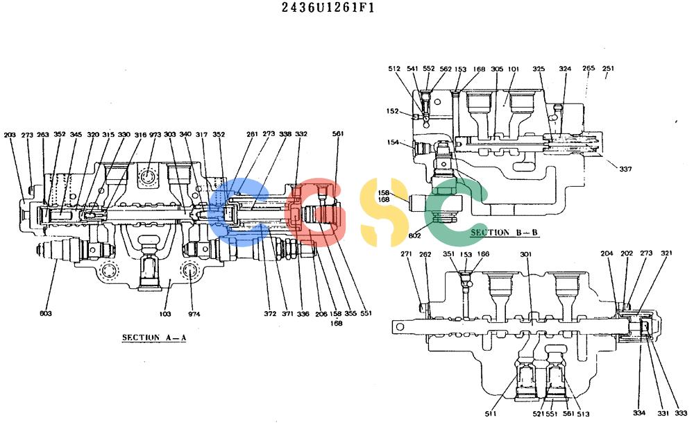 神钢零件查询(MD180LC) - EXCAVATOR ASN YG0647 (1/80-12/06) (11-016[02]) - VALVE ASSY, CONTROL Kobelco